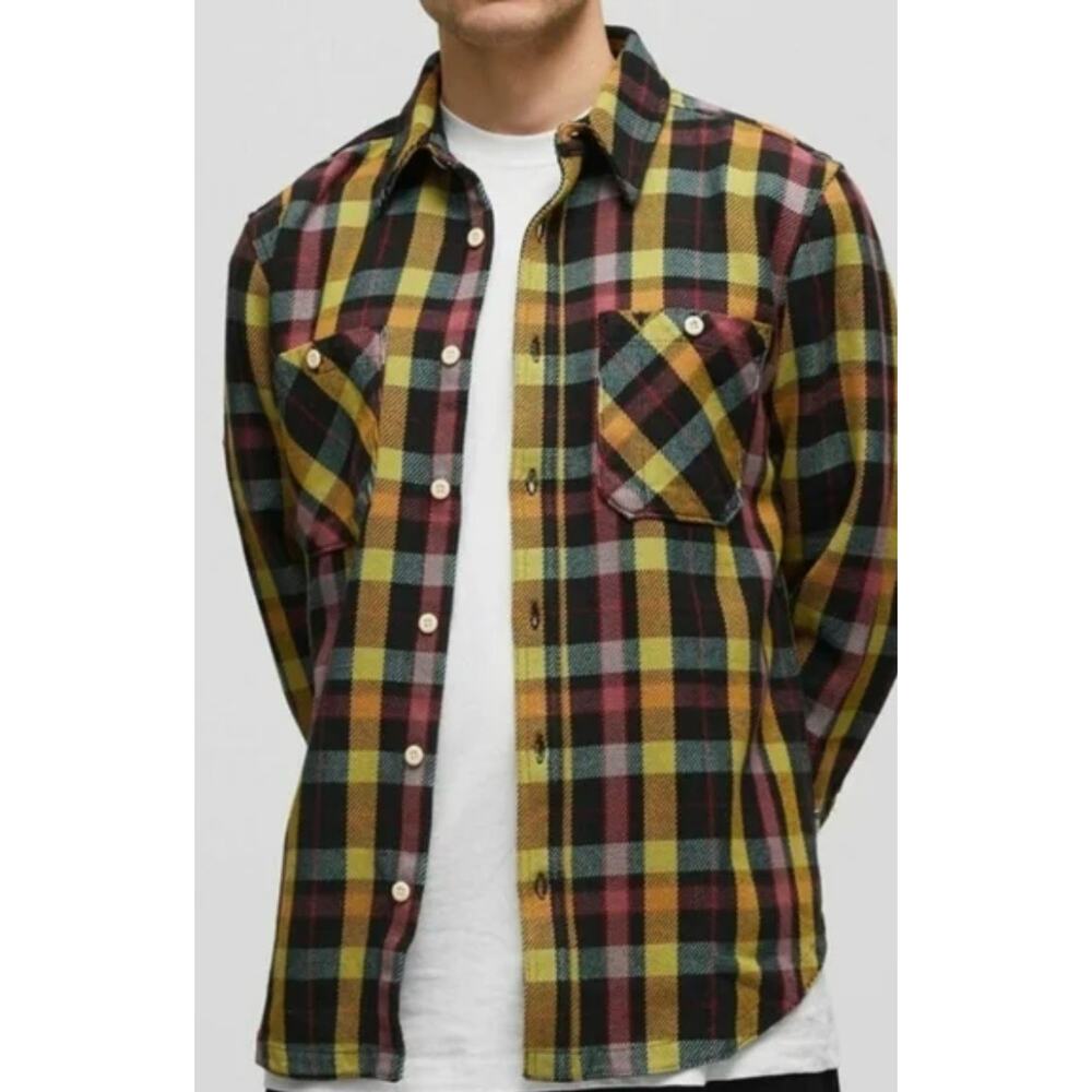 The North Face Men's Valley Twill Flannel Shirt Multi Color Long sleeve Sz L - Picture 8 of 9